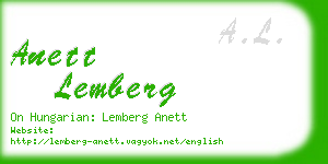 anett lemberg business card